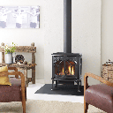 Gas Stove GF300 Allagash B-Vent, NG, MV, Blue Black Enamel