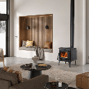 Wood Stove F35 Rockwood, Matte Black