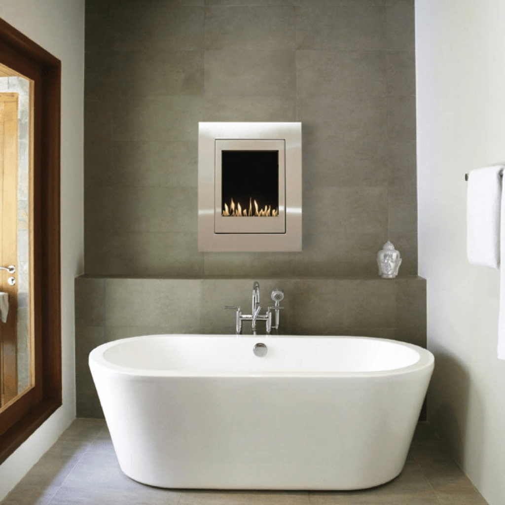 Gas Fireplace Brigantia Eloquence 24, NG, Brushed Nickel