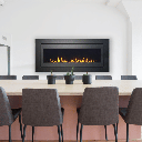 Gas Linear Fireplace Brigantia Excellence 57, NG, Black