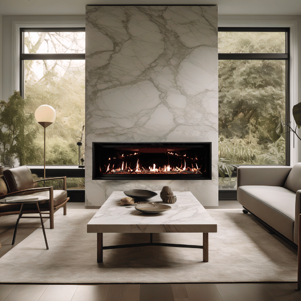 Gas Linear Fireplace Kojin 62, NG