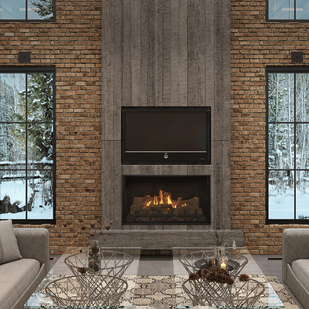 Gas Fireplace Bellingham 52, NG, Birch Logs