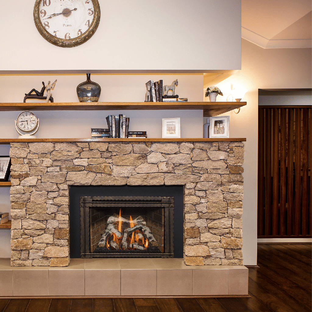 Gas Insert Roosevelt 29, NG, Birchwood Log Set