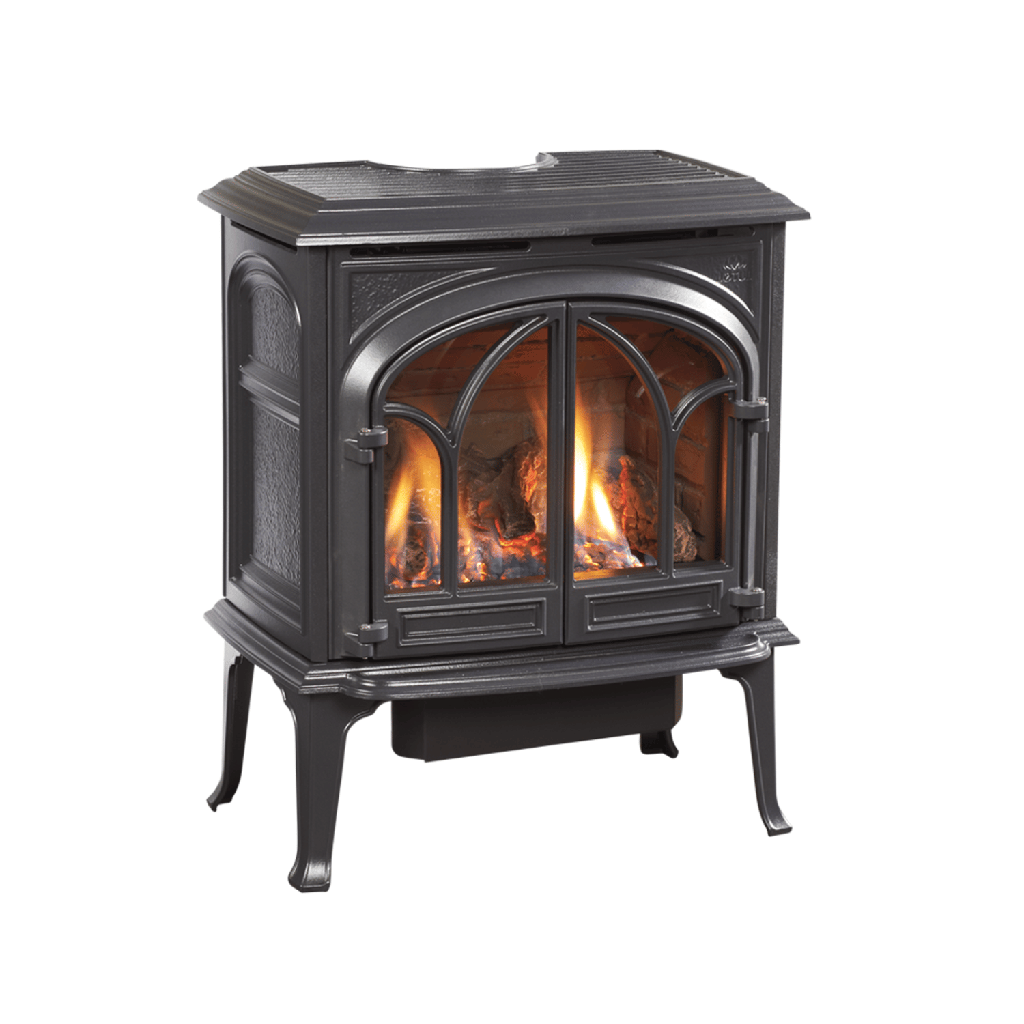 Gas Stove GF300 Allagash B-Vent, NG, MV, Blue Black Enamel