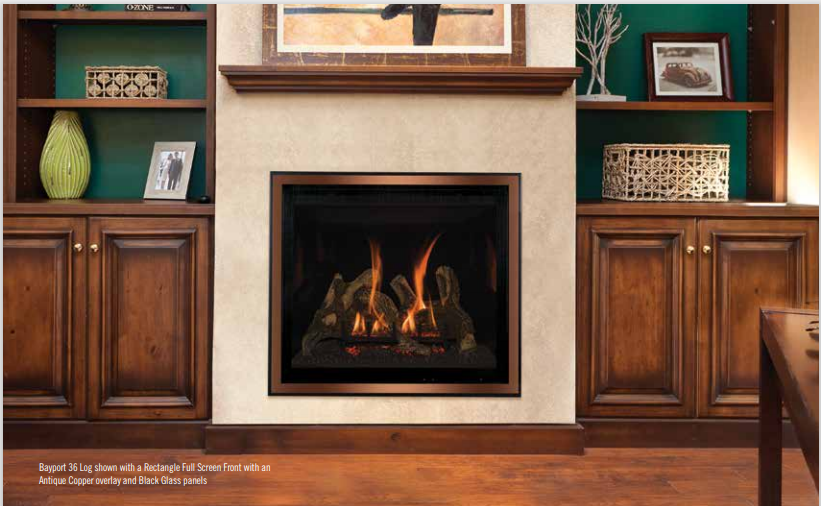 Gas Fireplace Bayport 36, NG, MV, Logs - SO