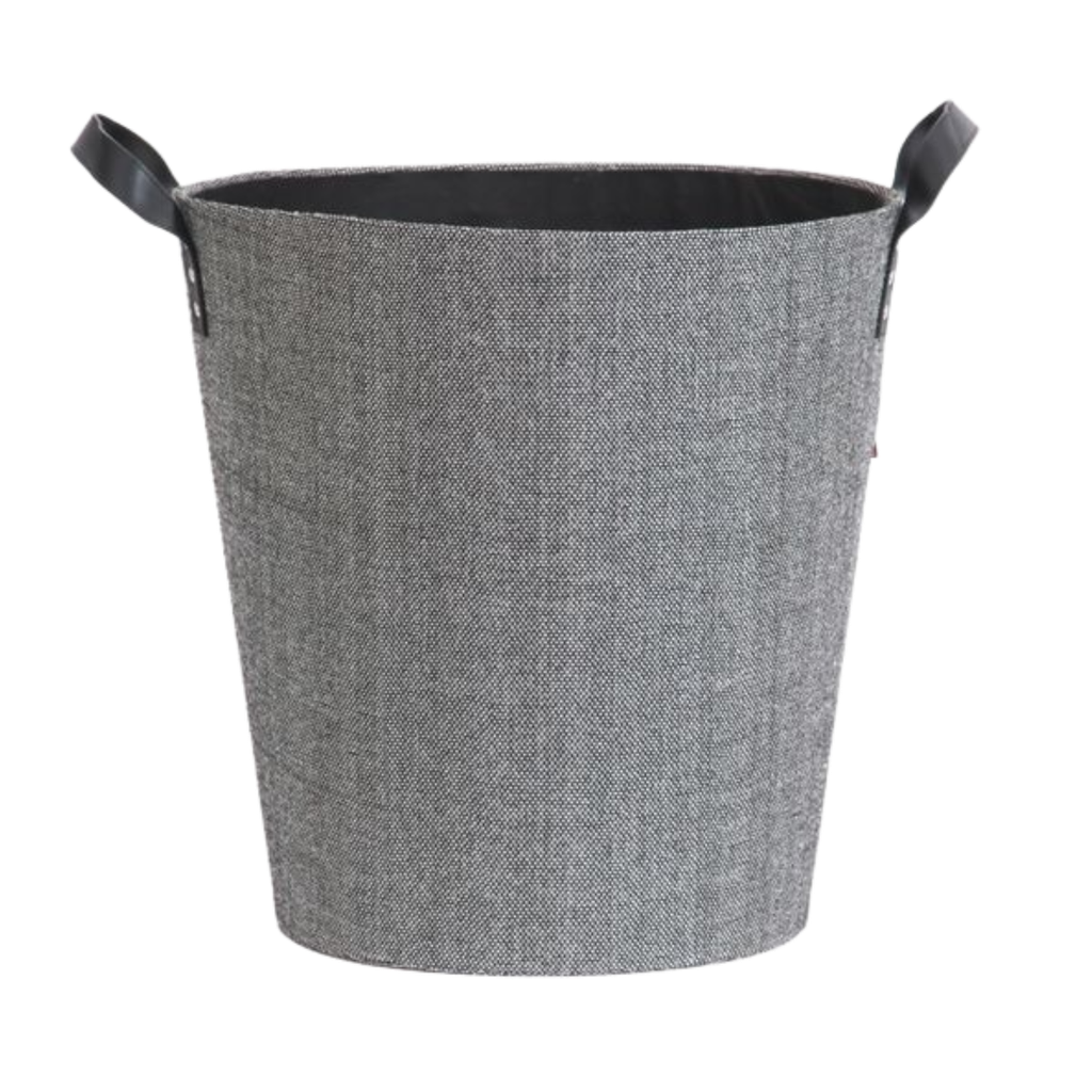Dama Round Basket for logs and pellets, Grey