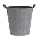Dama Round Basket for logs and pellets, Grey