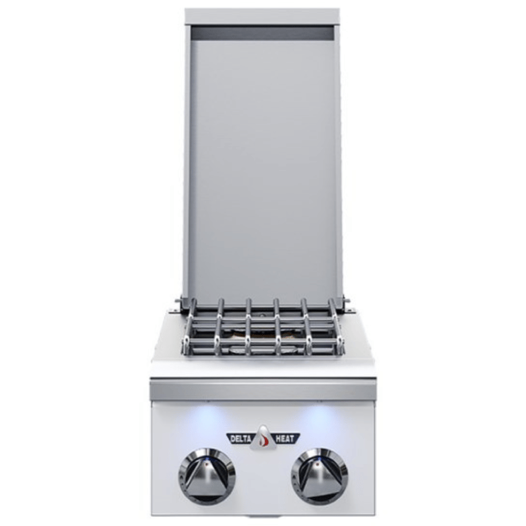 Gas Double Side Burner, 12", LP, White Control Panel - SO